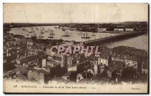 Bordeaux - panorama view of the St. Michael Tower - Old Postcard