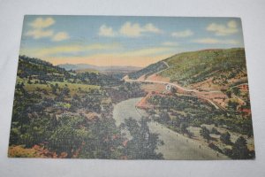 246 New Raton Pass Highway New Mexico Postcard Curt Teich C.T. Art Colortone