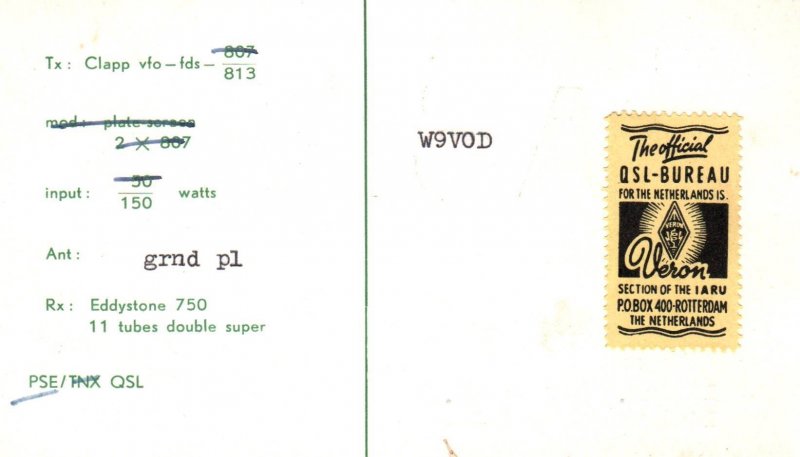 QSL Card Tiel,Netherlands