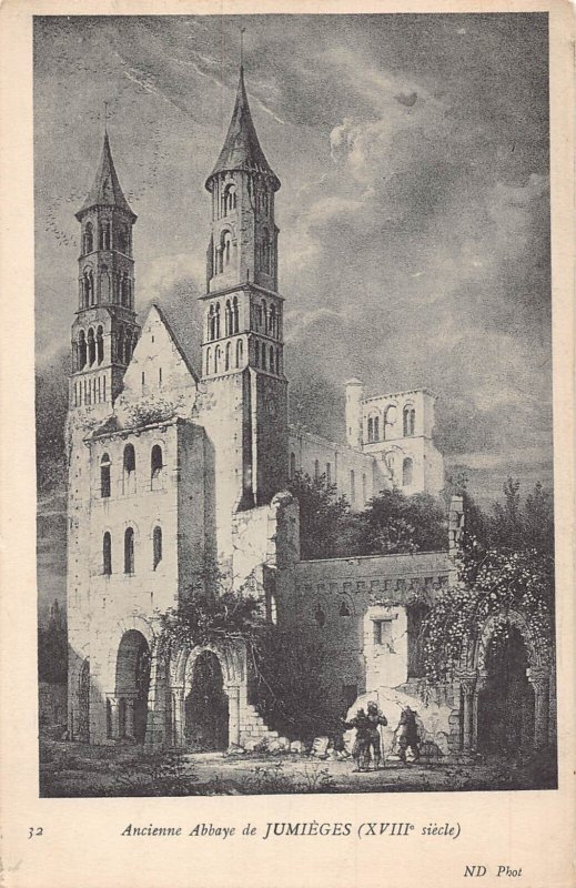 A658 France Ancienne Abbaye de Jumieges Abbey vintage postcard