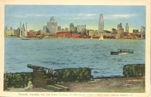 Cannon and Harbor from Centre Island - Toronto, Ontario, Canada pm 1937