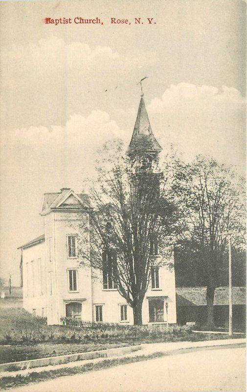 Baptist Church C-1910 Rose New York Soule postcard 5498