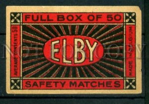 500532 BELGIUM ELBY Vintage match label