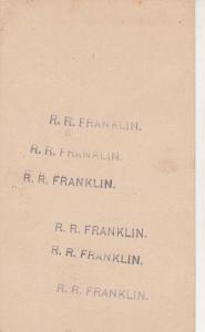 United States Postage Postal Card Brooklyn R. R. Franklin postal card history