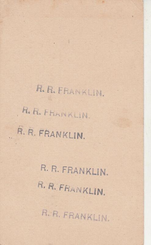 United States Postage Postal Card Brooklyn R. R. Franklin postal card history