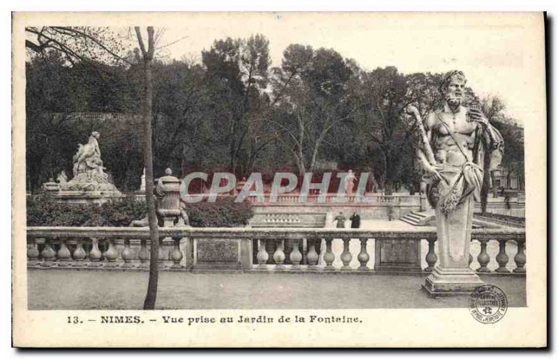 Postcard Old Nimes view taken Fountain Gardens