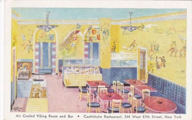 Air Cooled Viking Room & Bar Castleholm Restaurant West 57th Street New York ...