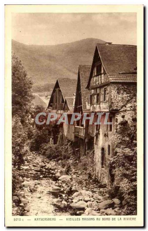 Old Postcard Kaysersberg Old Houses Au Bord De La Riviere