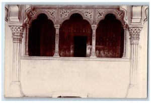 c1910's Agra Fort Pearl Mosque Hall Of Public Audience Agra India RPPC Postcard 