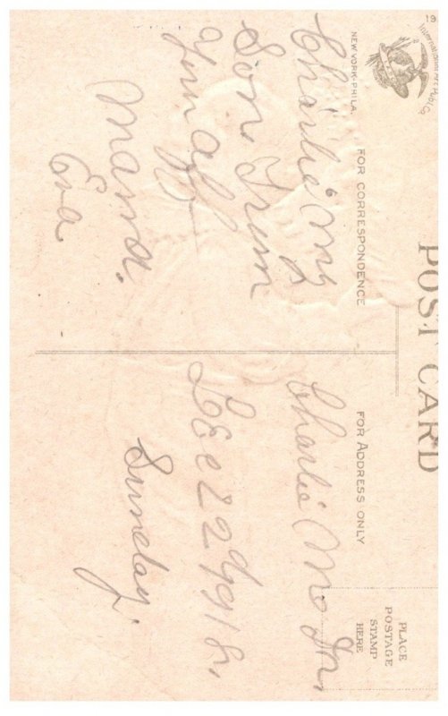 Christmas, Ellen Clapsaddle  , Girl with stocking , Poem