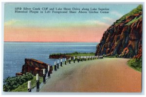 1947 Silver Creek Cliff And Shore Drive Lake Superior Minnesota MN Postcard