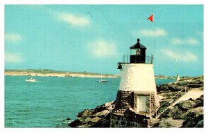 Postcard LIGHTHOUSE SCENE Newport Rhode Island RI AQ4010