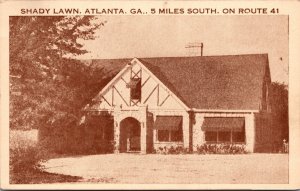 Postcard Shady Lawn Restaurant Route 41 in Atlanta, Georgia~2219