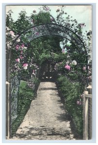 Vintage Entrance To Garden Burlingame, Cal. Postcard F145E