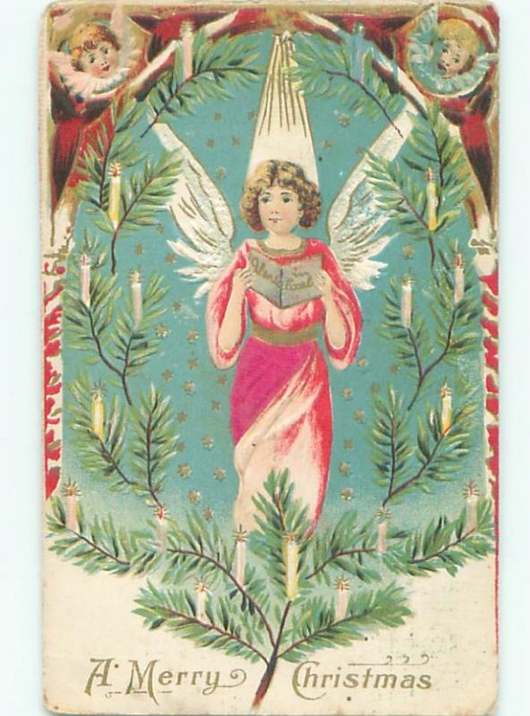 Divided-Back BEAUTIFUL ANGEL SCENE Great Postcard AB0028