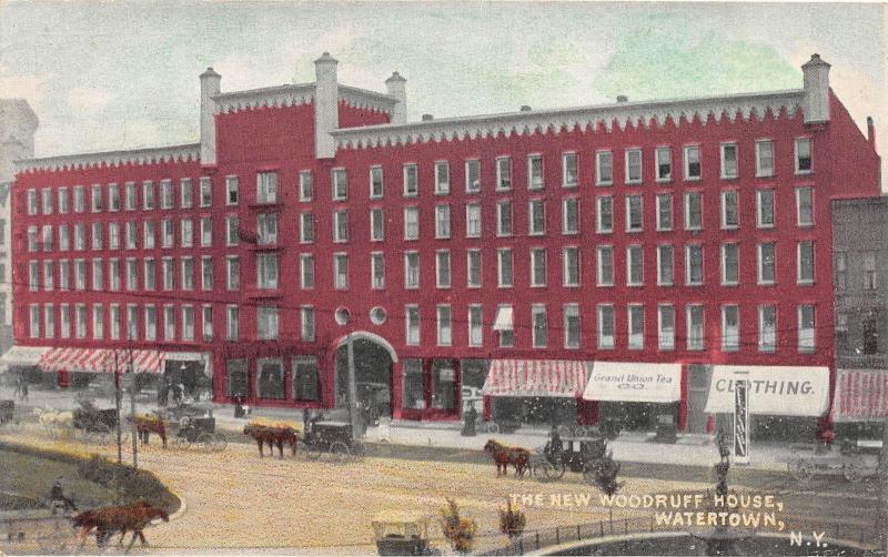 C44/ Watertown New York NY Postcard c1910 The New Woodruff House