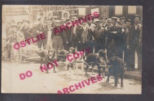 Chillicothe ILLINOIS RPPC 1911 CROSS COUNTRY TRAVELER Dog Team LONG DISTANCE