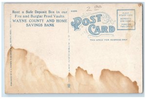 c1940's Safe Deposit Vaults Wayne County Home Savings Bank Detroit MI Postcard