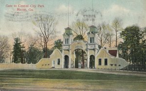 MACON Georgia PU-1909 Gate to Central City Park