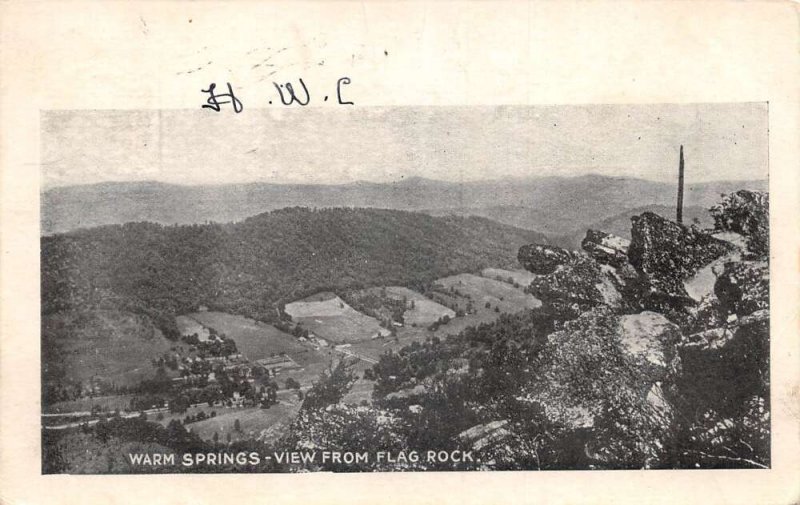 Warm Springs Georgia View from Flag Rock Vintage Postcard AA71218