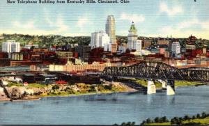 Ohio Cincinnati New Telephone Building From Kentucky Hills