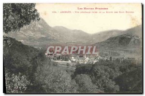 Old Postcard The High Pyrenees Argeles General view Taking the Route des Eaux...