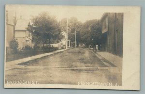 FRENCHTOWN NJ HARRISON STREET ANTIQUE REAL PHOTO POSTCARD RPPC