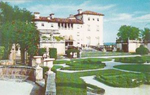 Florida Miami Main House And A Portion Of The Formal Gardens At Vizcaya Dade ...