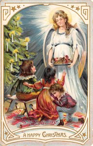 Raphael Tuck & Sons Publishing Christmas 1907 crease right bottom corner, cor...