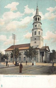 ST. MICHAEL'S CHURCH CHARLESTON SOUTH CAROLINA POSTCARD (c. 1905)