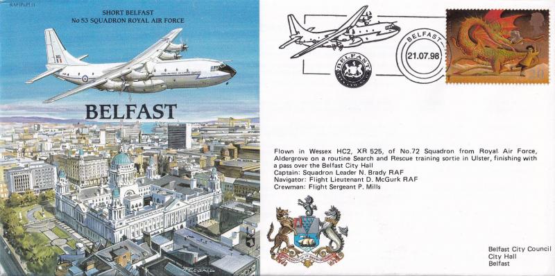 Short Belfast Aircraft Historic Flight Plane First Day Cover