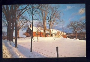 New England, Postcard, Winter Snow Scene, House On Country Road