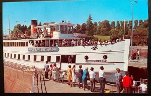 Vintage Postcard 1950's Gray Lines Sightseer, Passenger Boat, Seattle WASH