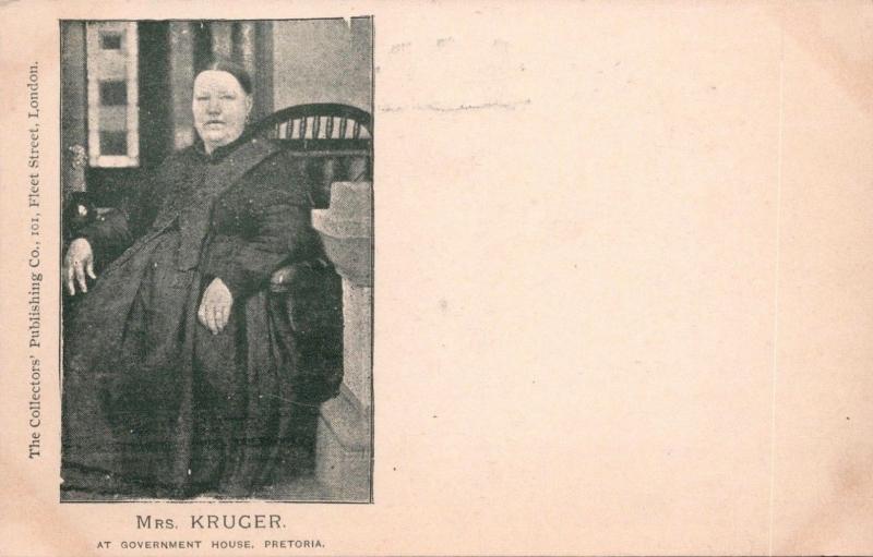 Mrs Kruger Government House Pretoria South Africa Collectors Pub Co Postcard E32