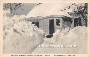 Shaker School House Feburary 1920 Sabbathday Lake, ME, USA 1925 