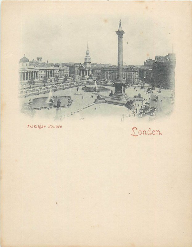 London court size postcard Trafalgar square