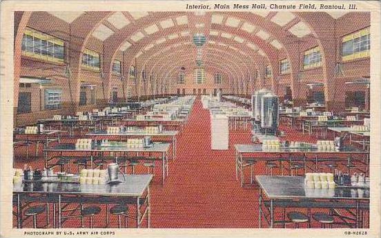 Illinois Rantoul Interior Main Mess Hall Chanute Field