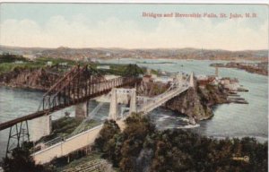 Canada New Brunswick St John Showing Bridges and Reversible Falls