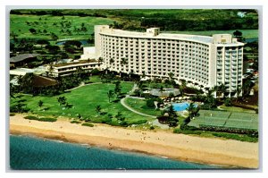 Aerial View Maui Surf Hotel Ksanapali Beach Maui Hawaii UNP Chrome Postcard T7