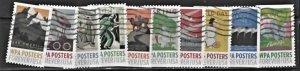 USA 2017 WPA Posters Set of 10 Condition Fine