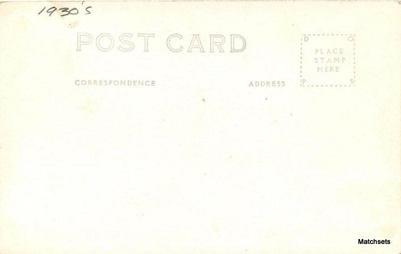 1930s Gateway Inn at night LAND O LAKES WISCONSIN RPPC postcard 9397