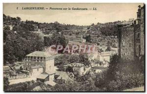 Postcard Old Largentiere Panorama on the Force