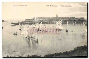 Old Postcard Emerald Coast Saint Malo view Generale