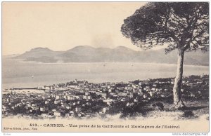 CANNES, Vue prise de la Californie et Montagnes de l'Esterel, Alpes Maritimes...