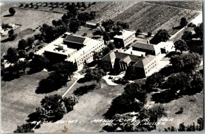 RPPC Aerial View IOOF Odd Fellows Homes Mason City IA c1961 Vintage Postcard B40