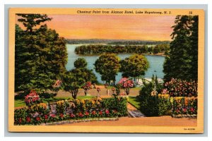 Vintage 1930's Advertising Postcard Alamac Hotel Lake Hopatcong New Jersey