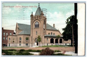 1911 First Baptist Church Niagara Falls City New York NY Posted Antique Postcard