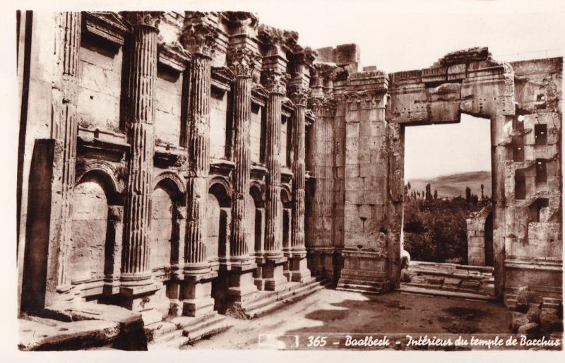 Baalbeck Baalbek Lebanon Bacchus Temple Real Photo Postcard