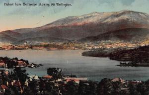 Hobart from Bellerelve & Mt. Wellington, New Zealand, Early Postcard, Unused