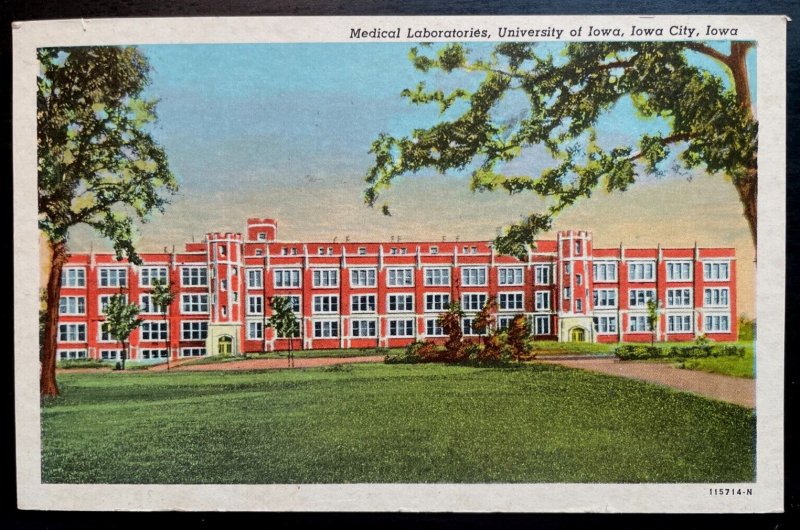 Vintage Postcard 1927 University of Iowa, Medical Laboratories, Iowa City, Iowa